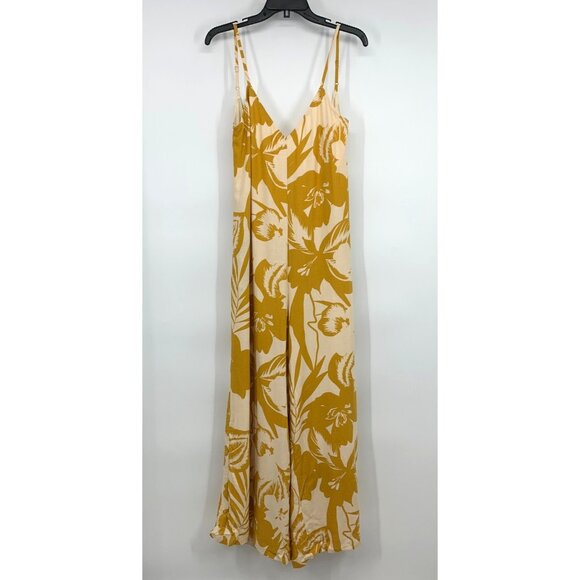 VICI Jumpsuit Waikiki Floral Print Wide Leg Open Back Sleeveless - Picture 3 of 13